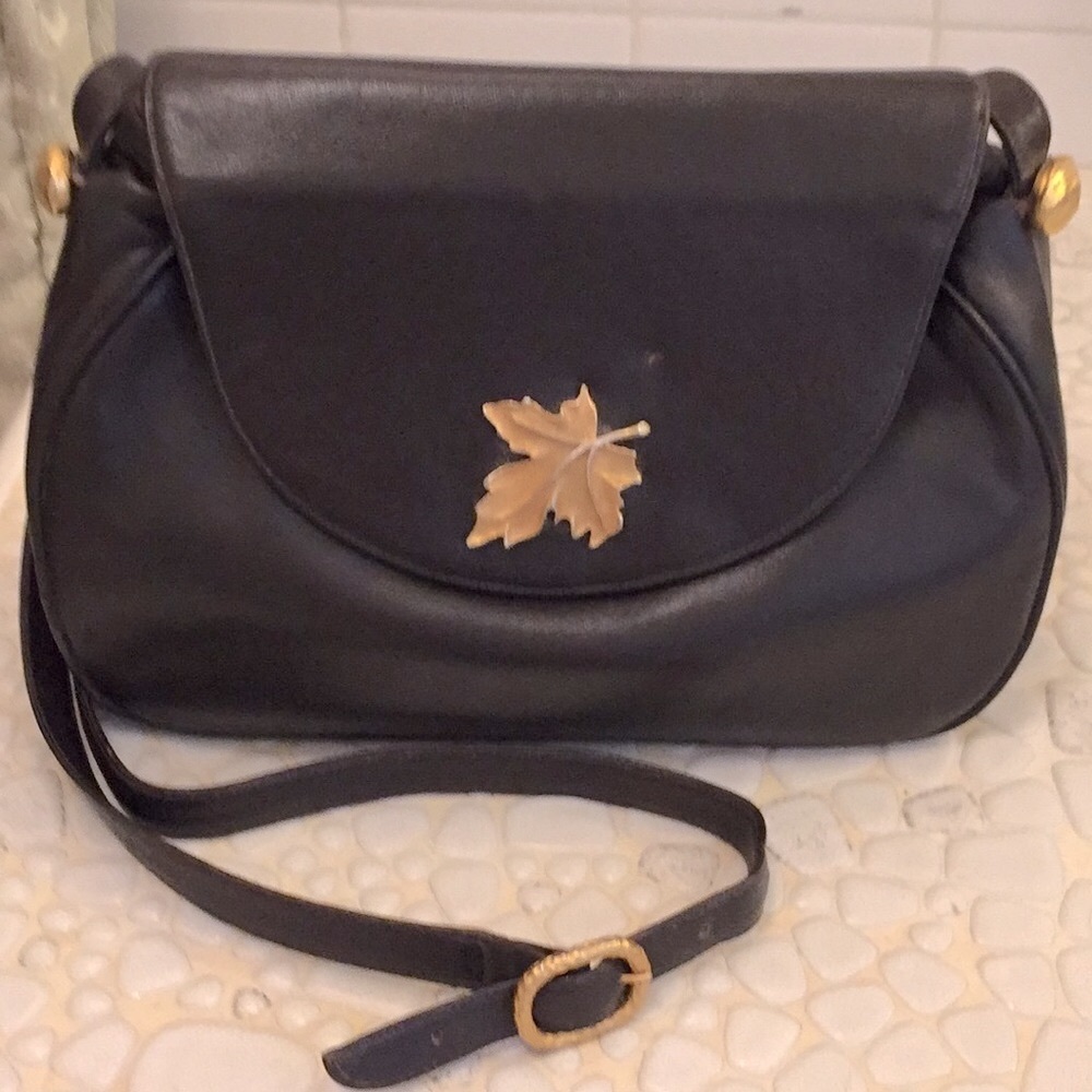 Vintage Carey Adina Leather Leaf Handbag
